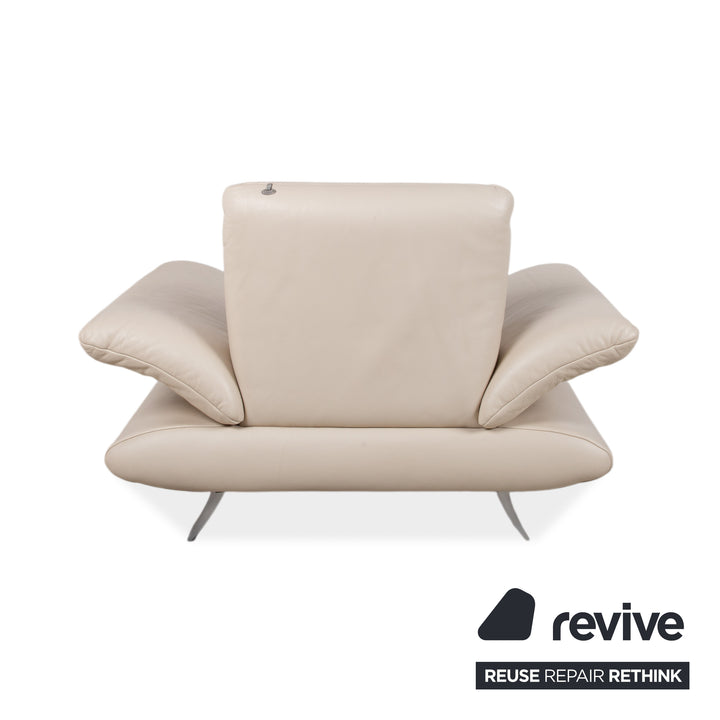 Koinor Rossini fauteuil en cuir crème fonction manuelle