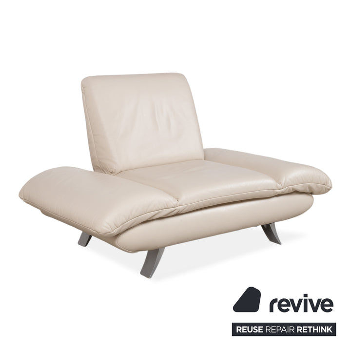 Koinor Rossini fauteuil en cuir crème fonction manuelle
