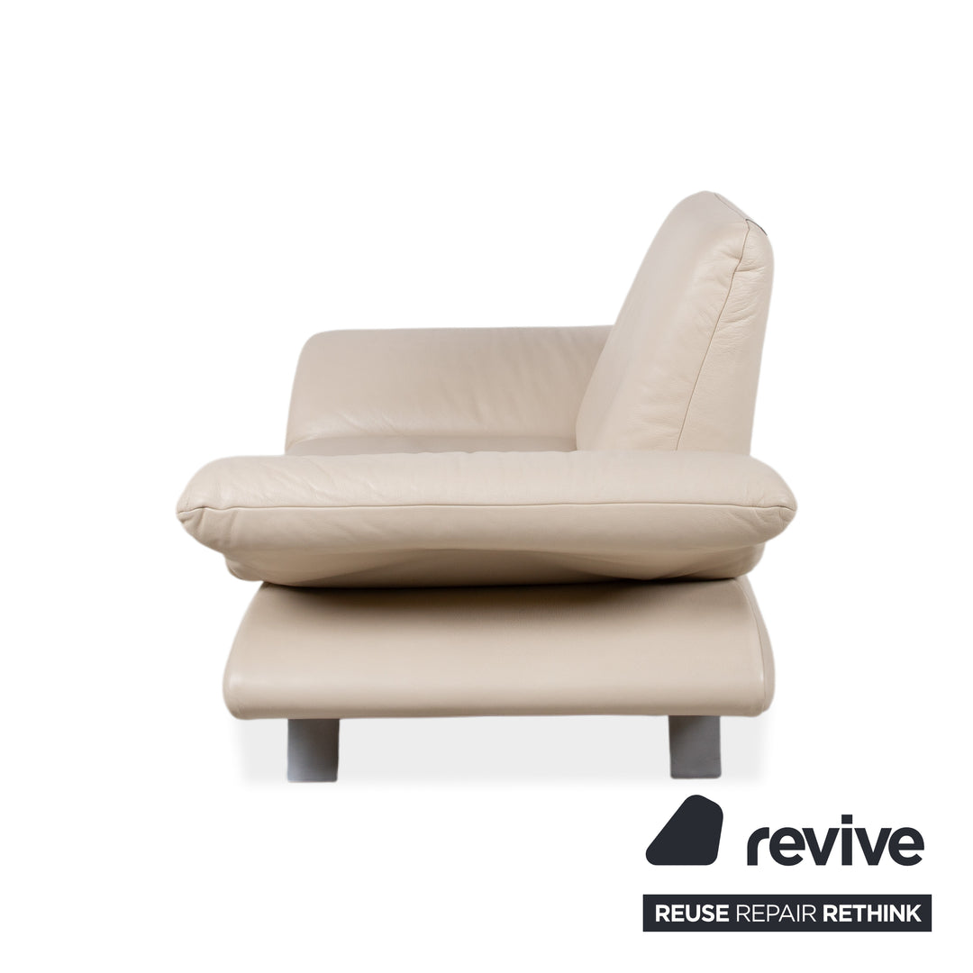 Koinor Rossini fauteuil en cuir crème fonction manuelle