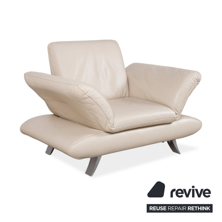 Koinor Rossini fauteuil en cuir crème fonction manuelle