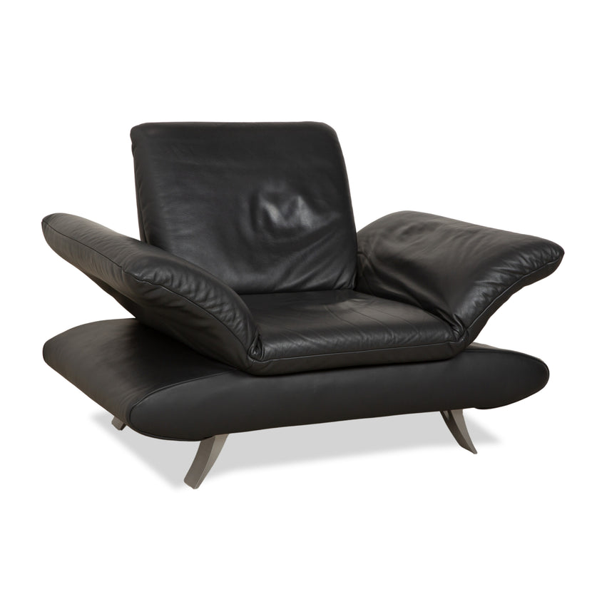 Fauteuil en cuir Koinor Rossini gris foncé anthracite fonction manuelle