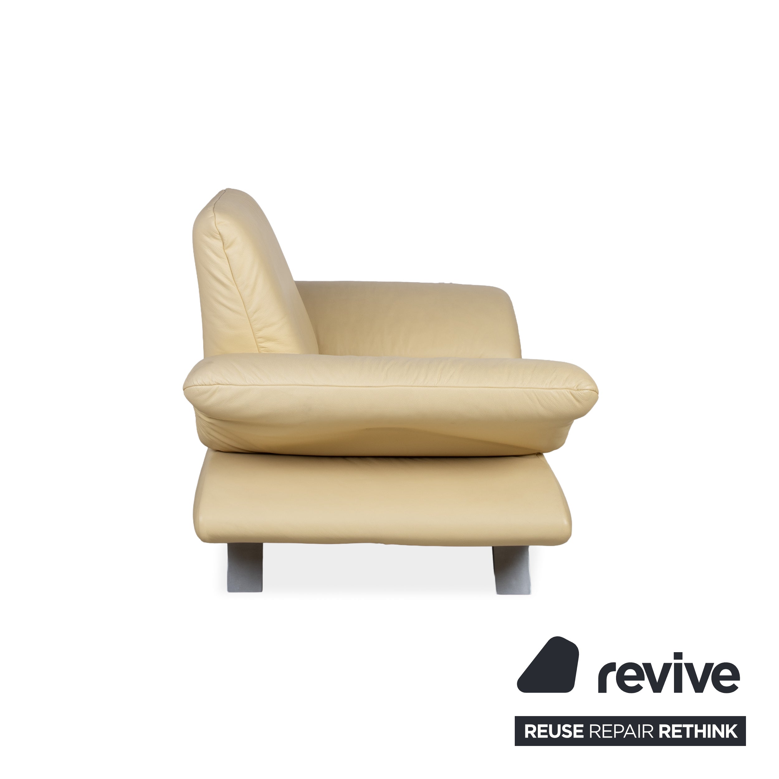 Koinor Rossini leather armchair yellow manual function