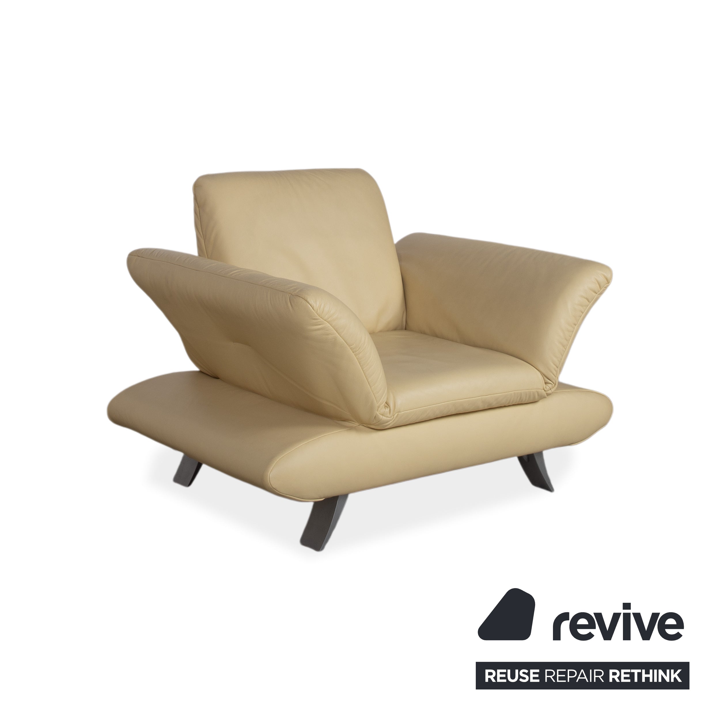 Koinor Rossini leather armchair yellow manual function
