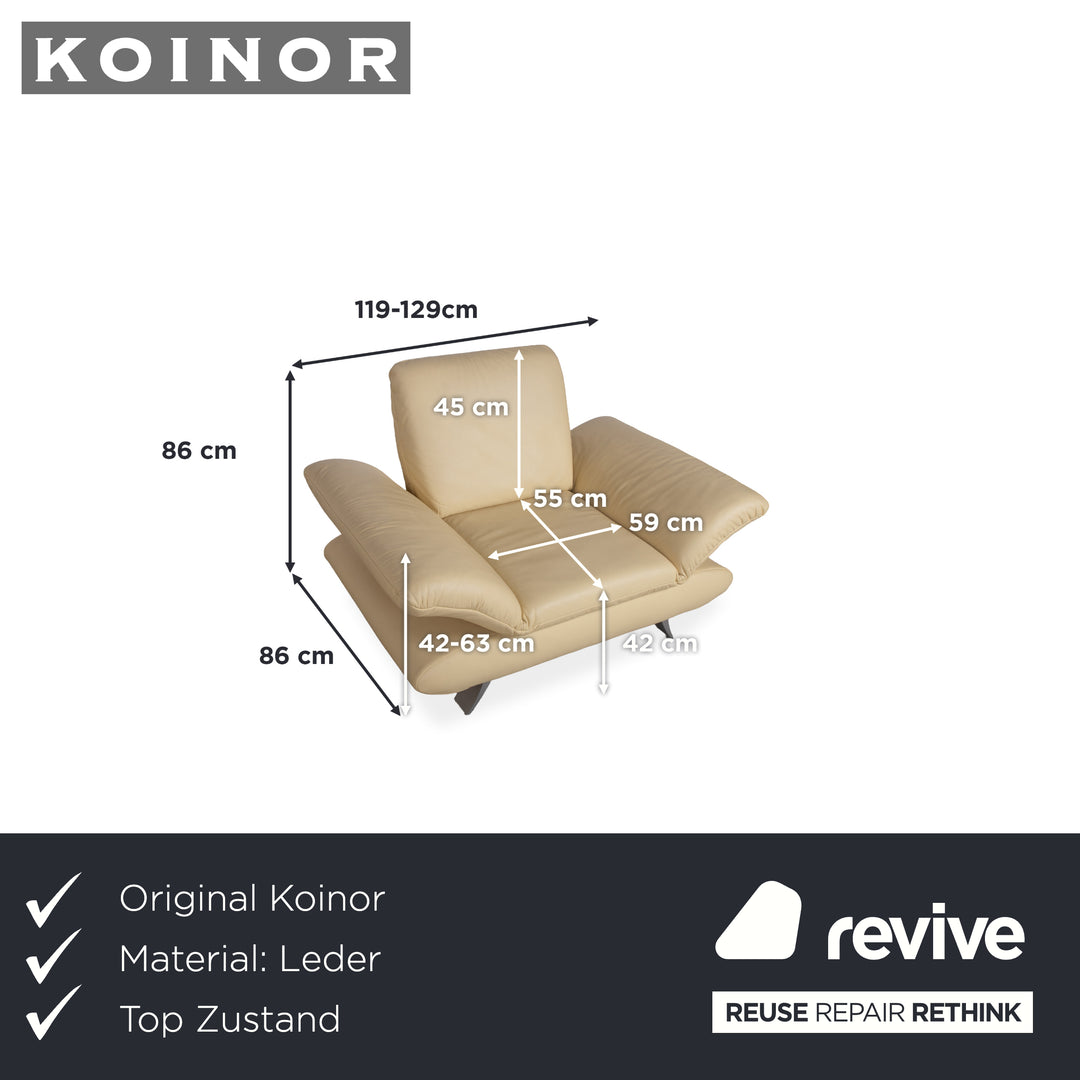 Koinor Rossini Leder Sessel Gelb manuelle Funktion