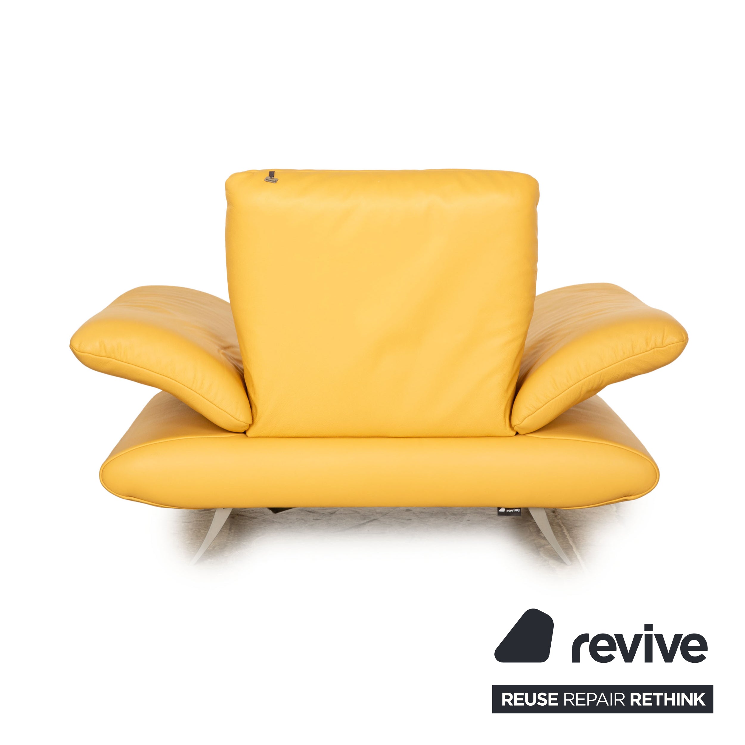Koinor Rossini leather armchair yellow manual function