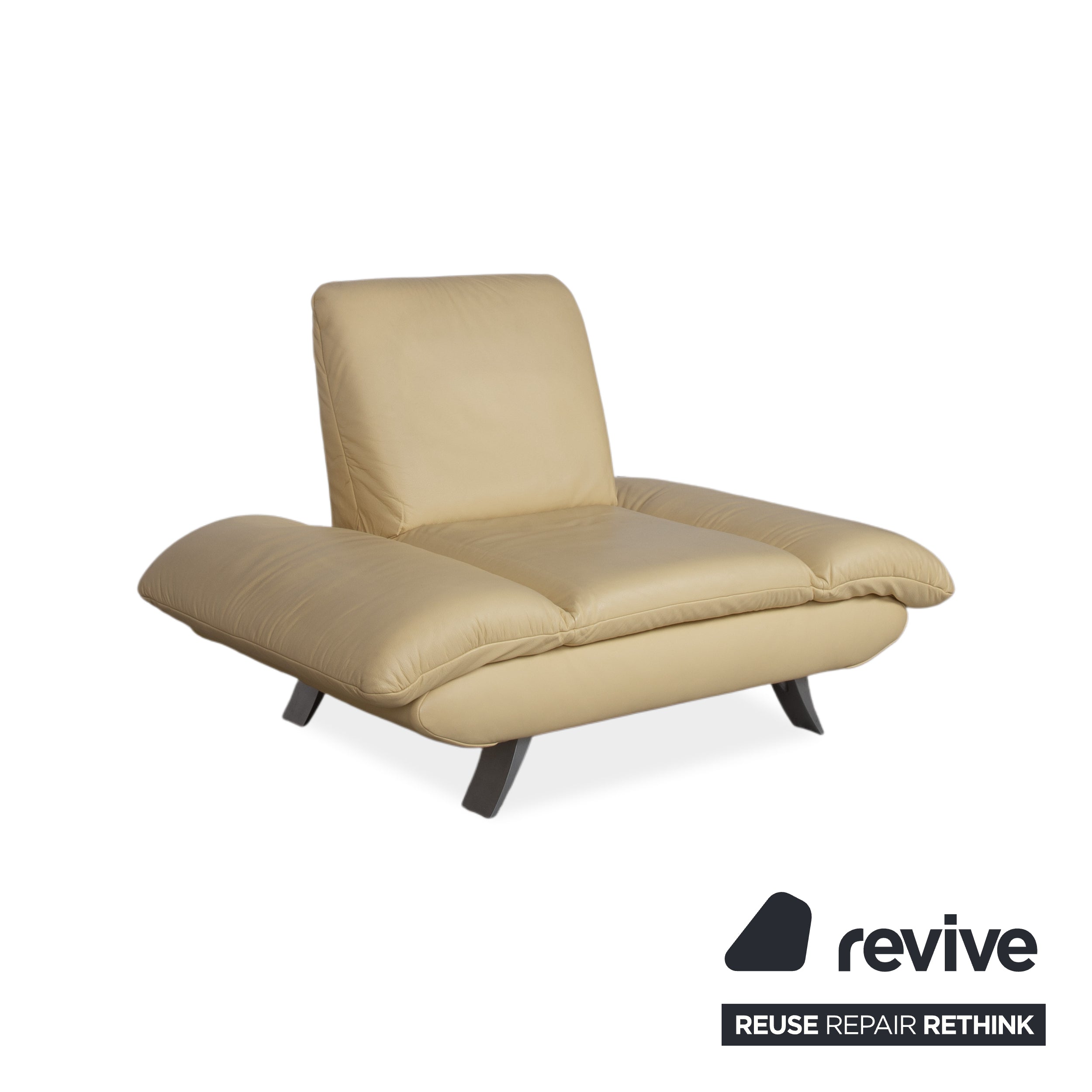 Koinor Rossini leather armchair yellow manual function