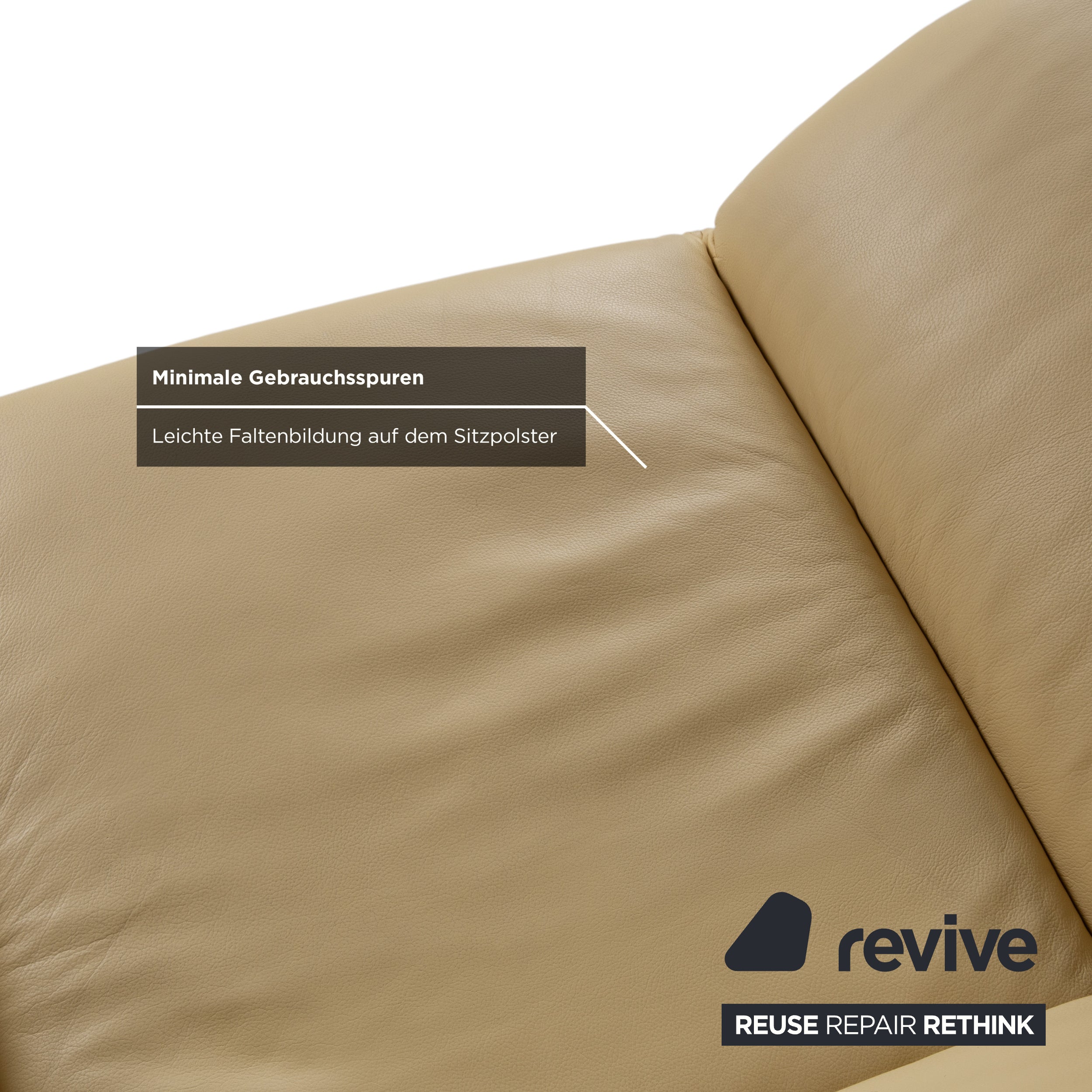 Koinor Rossini leather armchair yellow manual function