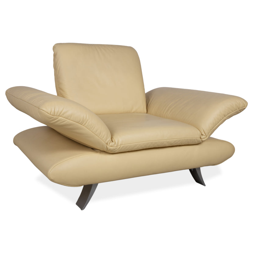 Koinor Rossini leather armchair yellow manual function