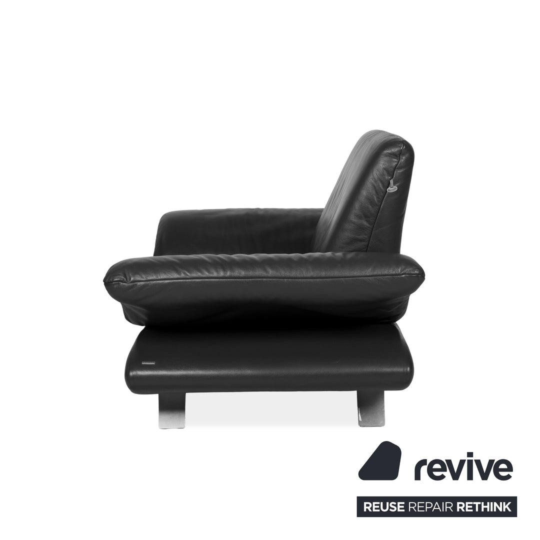 Fauteuil en cuir Koinor Rossini gris anthracite fonction manuelle