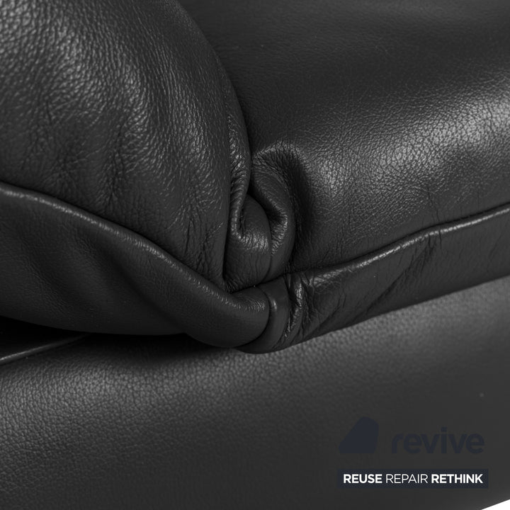 Fauteuil en cuir Koinor Rossini gris anthracite fonction manuelle