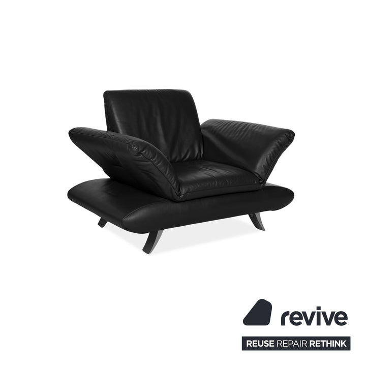 Fauteuil en cuir Koinor Rossini gris anthracite fonction manuelle