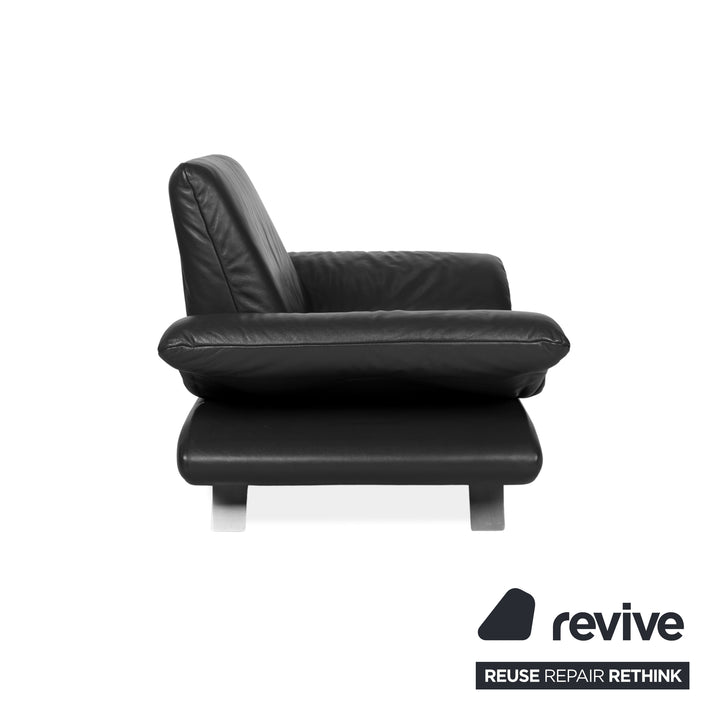 Fauteuil en cuir Koinor Rossini gris anthracite fonction manuelle