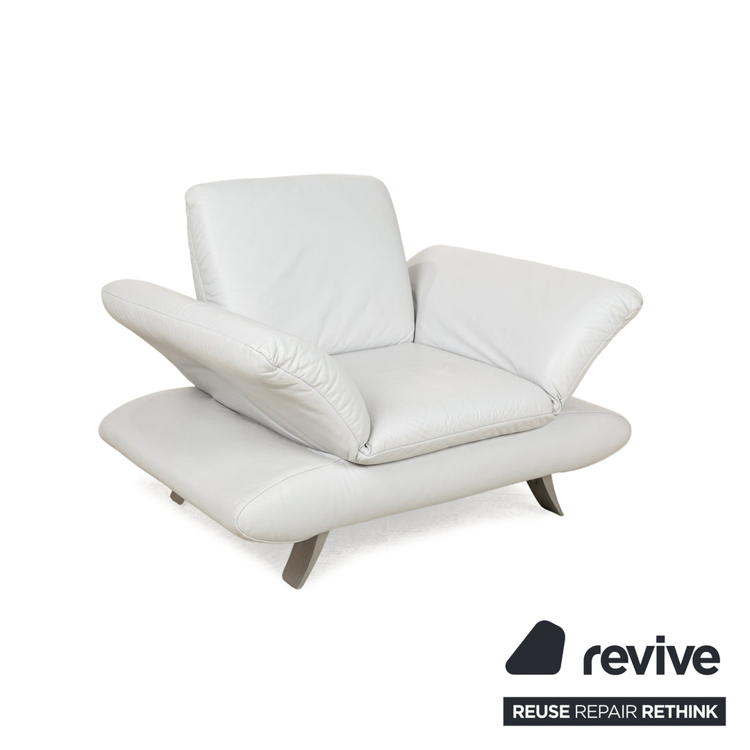 Koinor Rossini Leder Sessel Grau Graublau manuelle Funktion