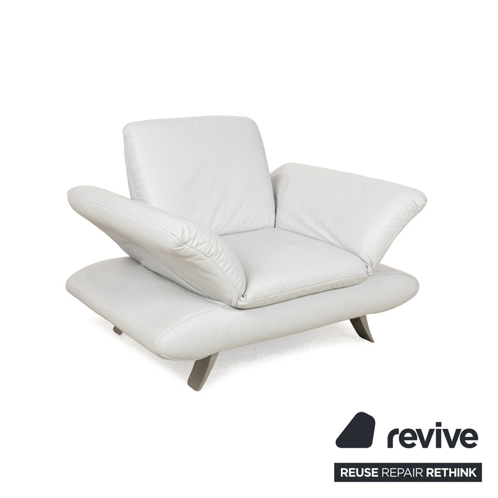Koinor Rossini Leder Sessel Grau Graublau manuelle Funktion