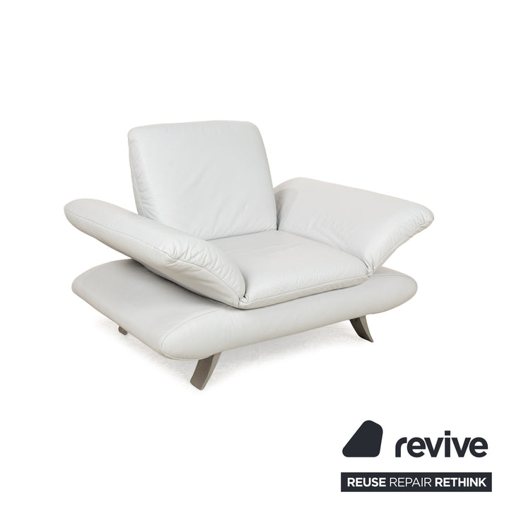Koinor Rossini Leder Sessel Grau Graublau manuelle Funktion