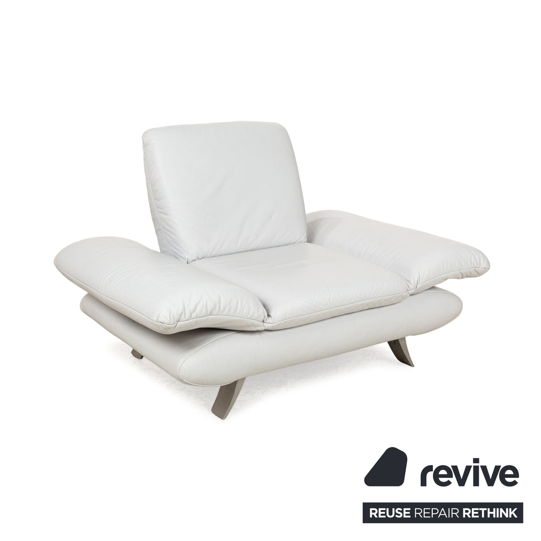 Koinor Rossini Leder Sessel Grau Graublau manuelle Funktion