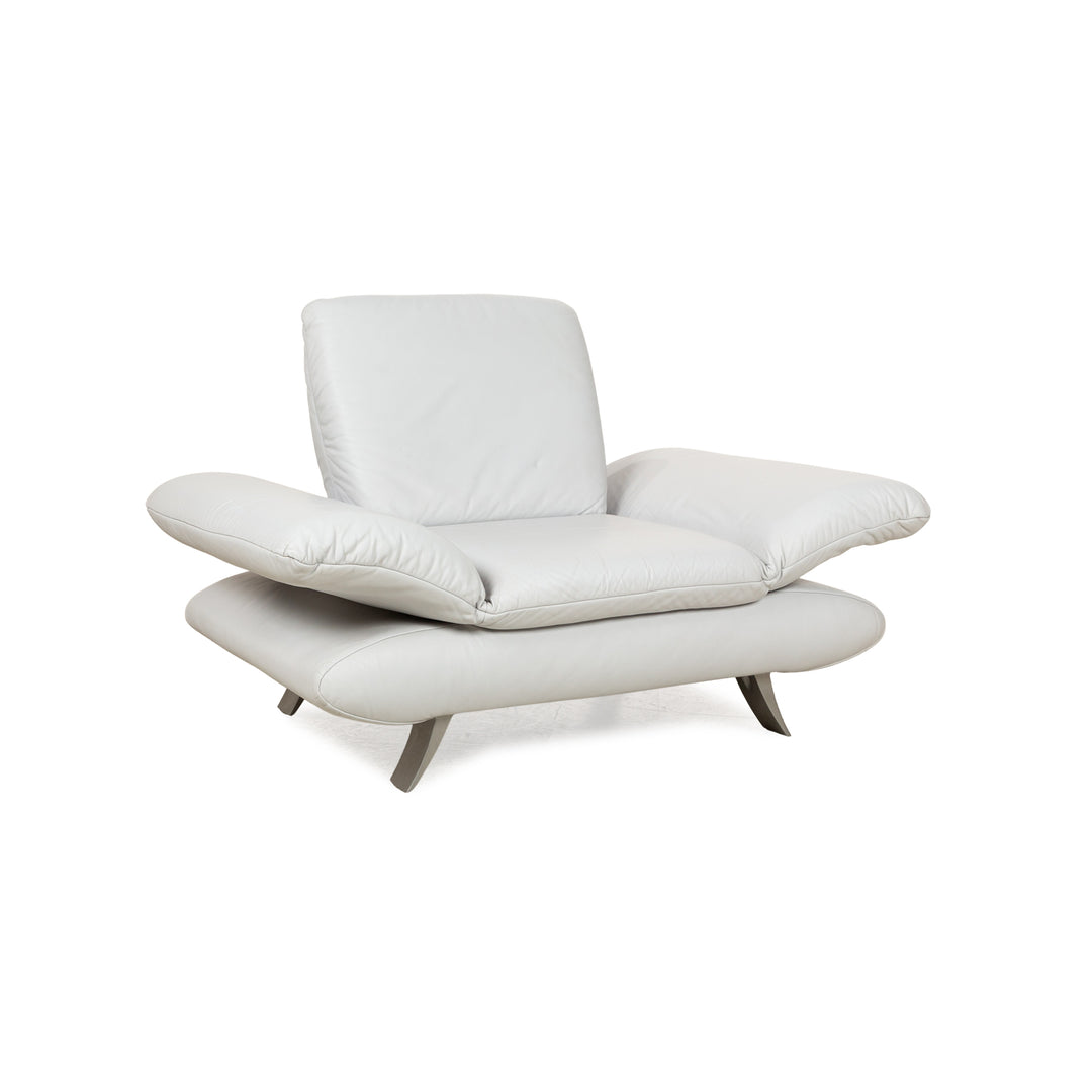 Koinor Rossini Leder Sessel Grau Graublau manuelle Funktion