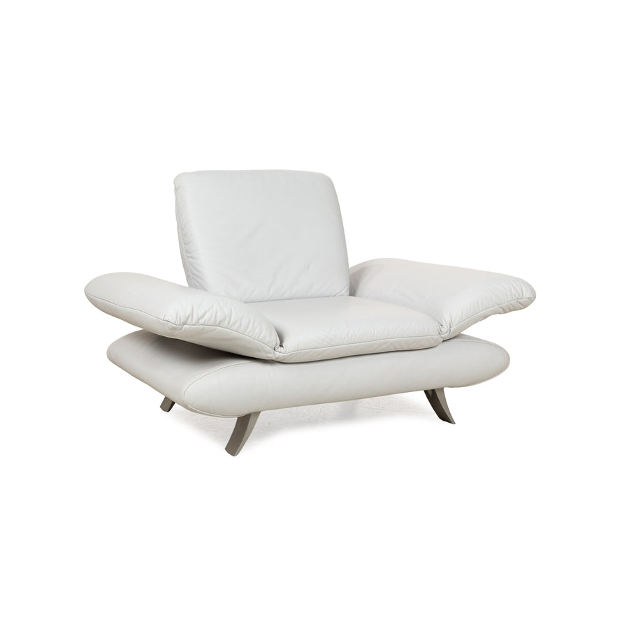 Koinor Rossini Leder Sessel Grau Graublau manuelle Funktion