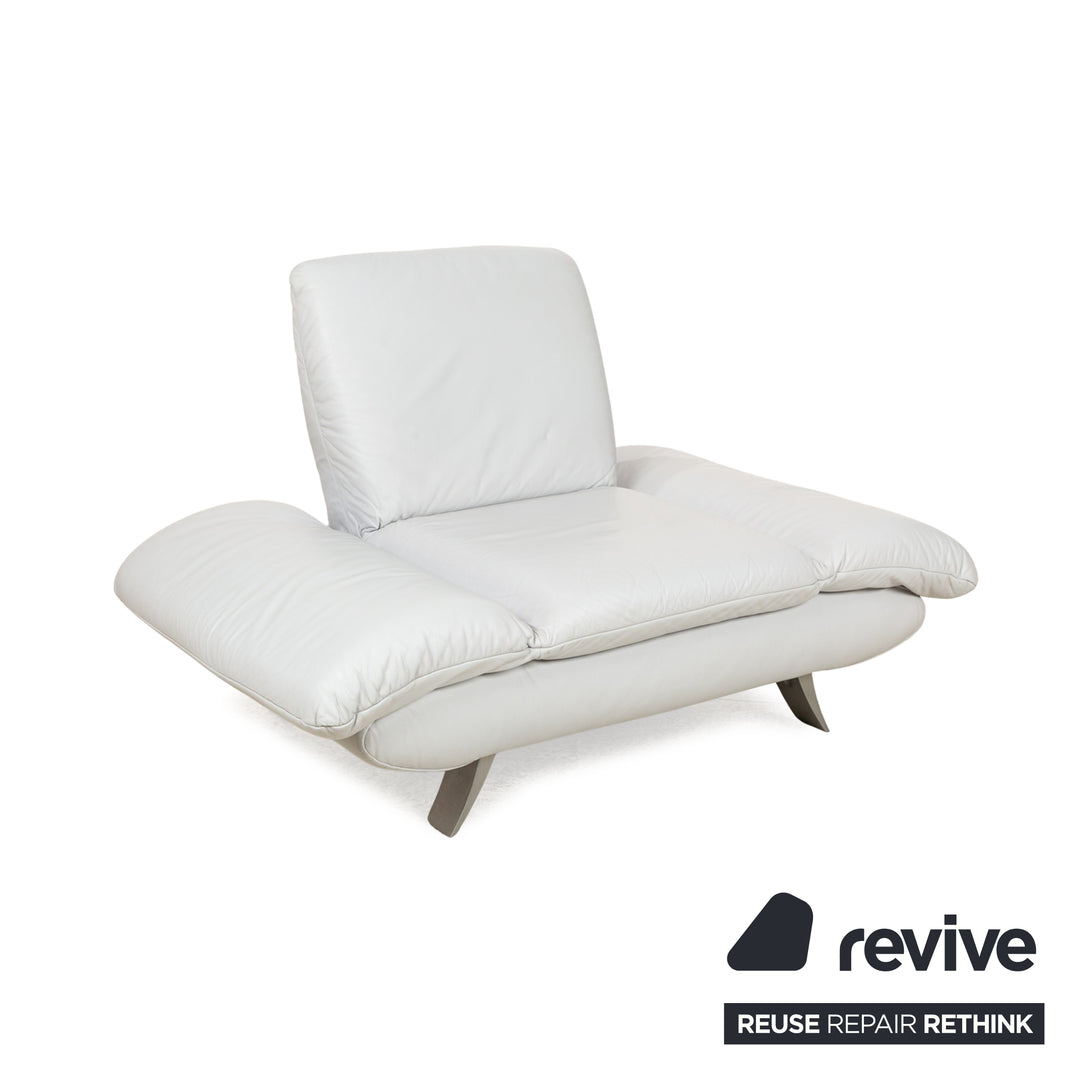 Koinor Rossini Leder Sessel Grau Graublau manuelle Funktion
