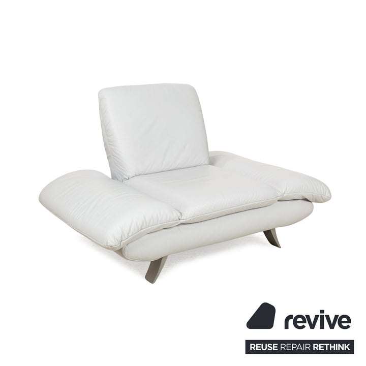 Koinor Rossini Leder Sessel Grau Graublau manuelle Funktion