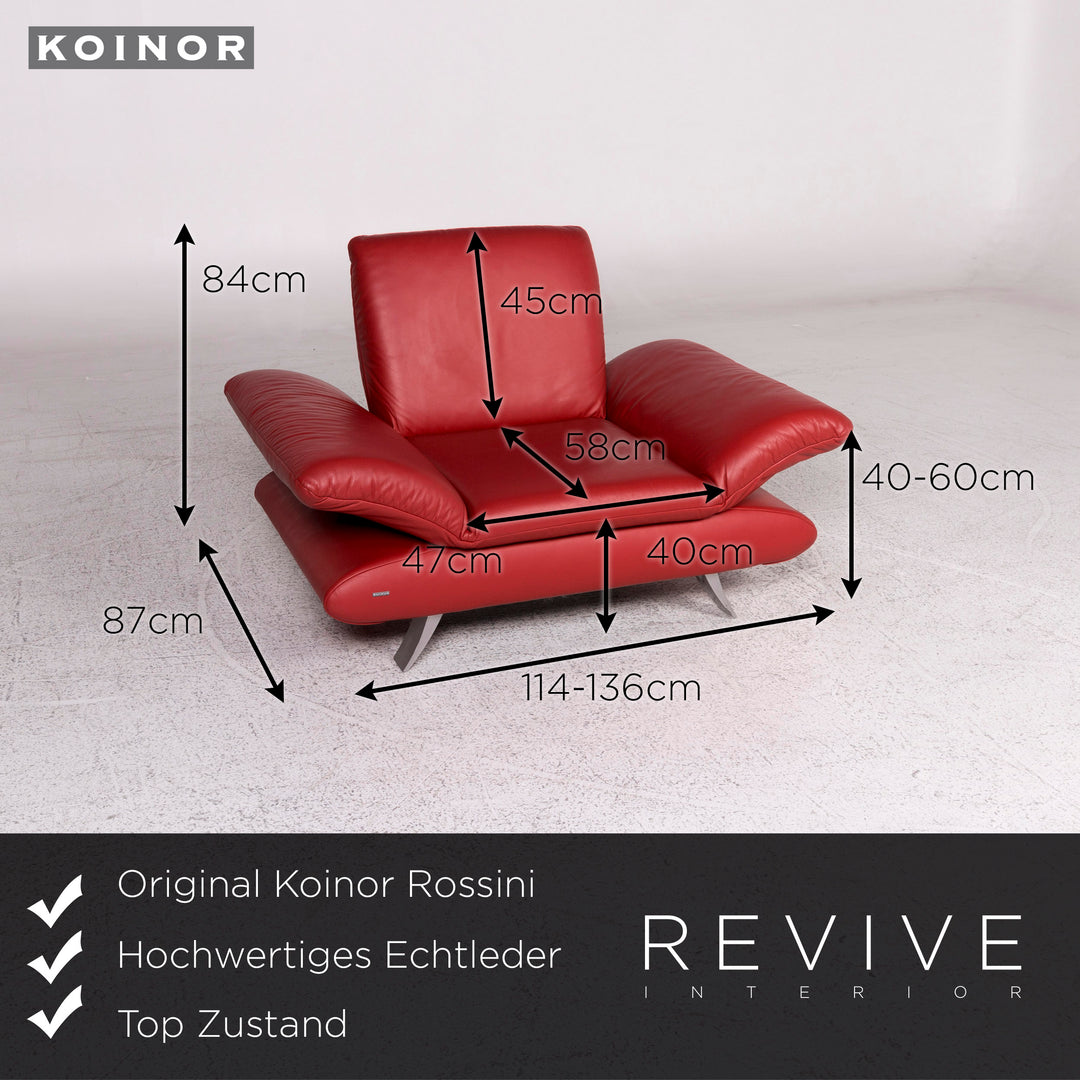 Koinor Rossini Leather Armchair Red #10169