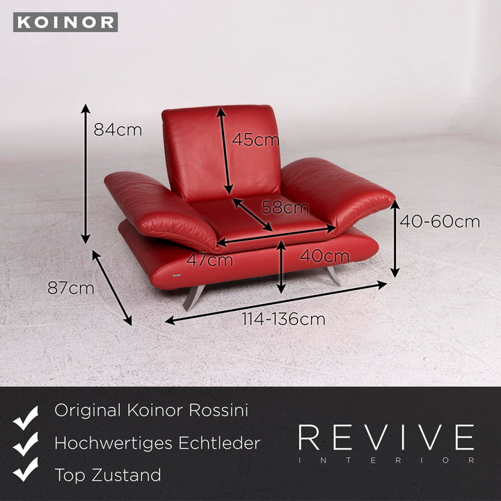 Koinor Rossini Leather Armchair Red #10169