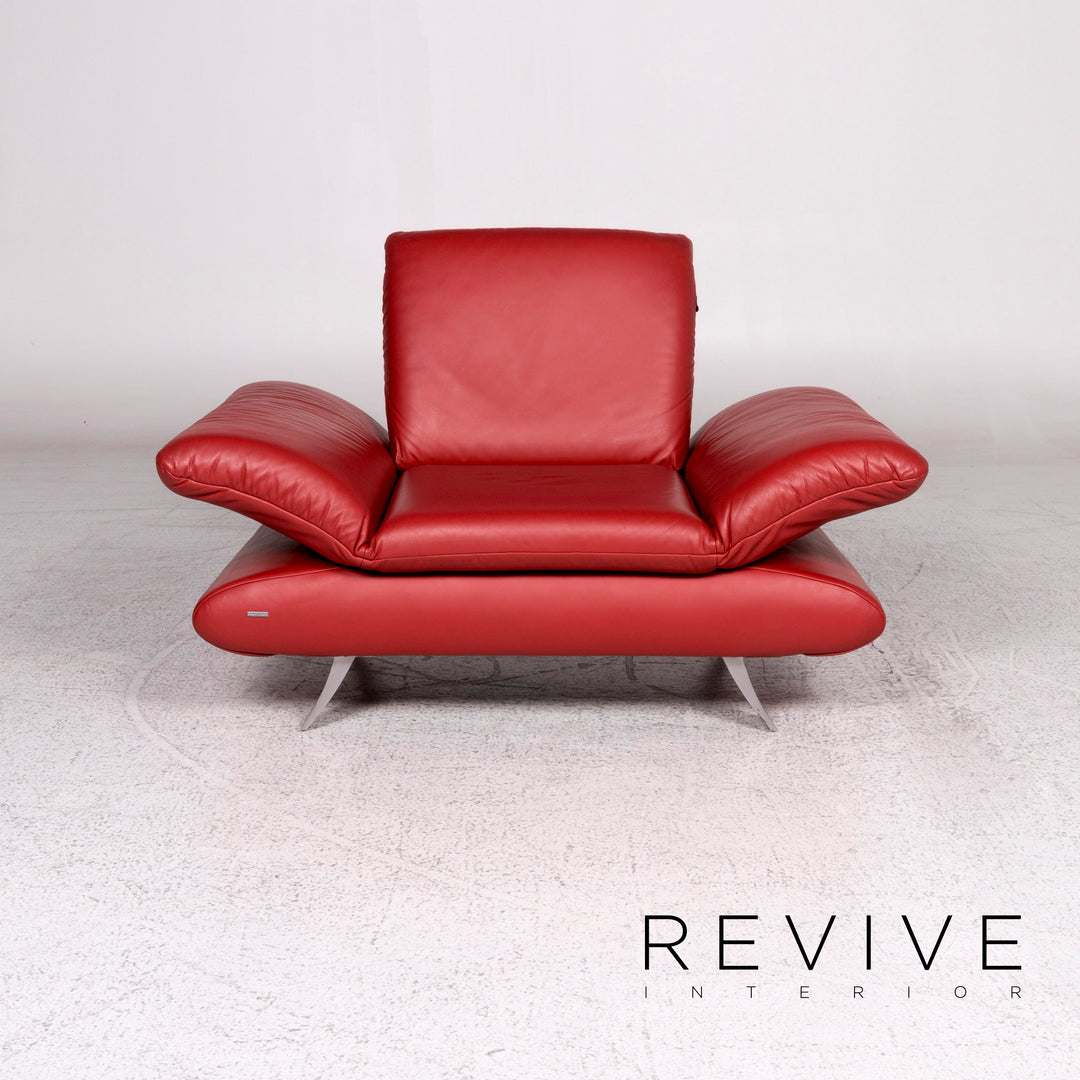 Koinor Rossini Leder Sofa Garnitur Rot 2x Dreisitzer 1x Sessel #10314