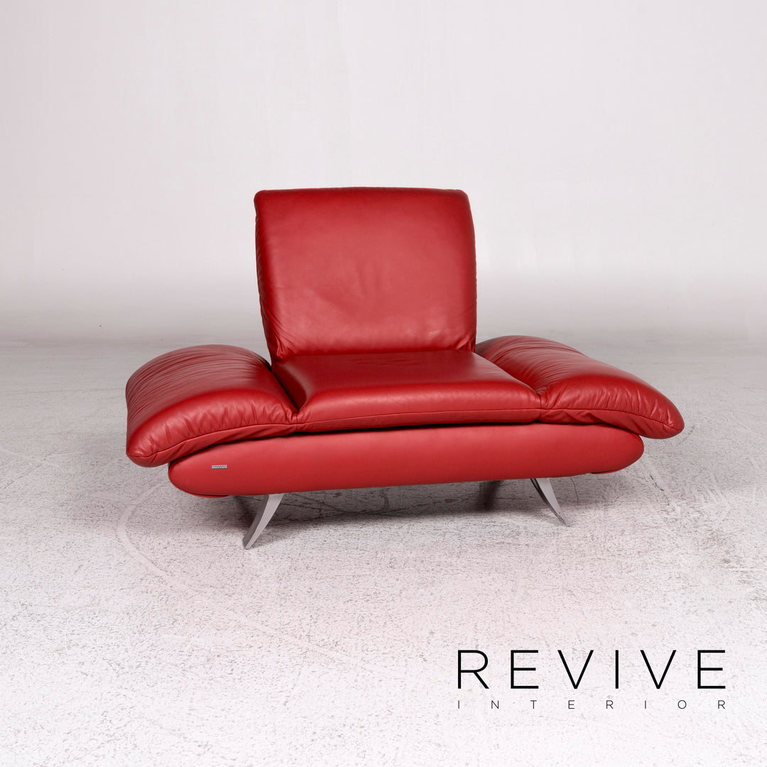 Koinor Rossini Leder Sofa Garnitur Rot 2x Dreisitzer 1x Sessel #10314