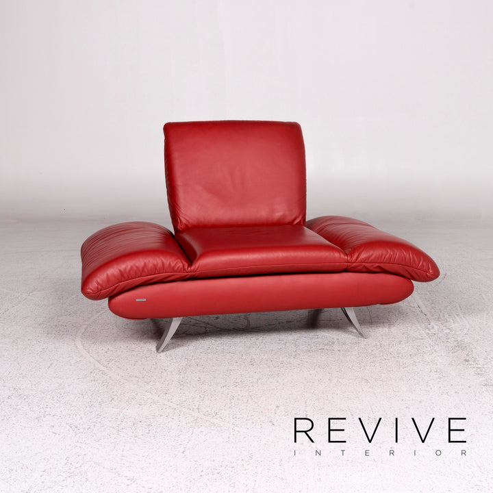 Koinor Rossini Leder Sofa Garnitur Rot 2x Dreisitzer 1x Sessel #10314