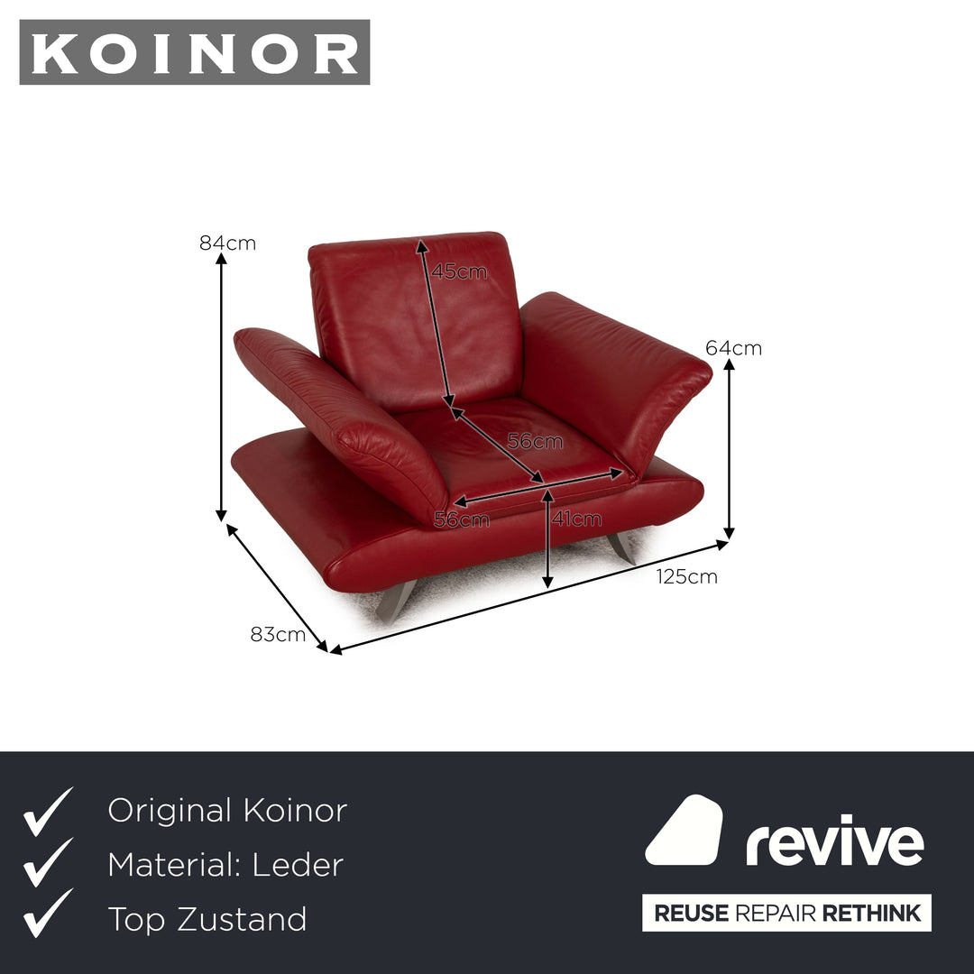 Koinor Rossini Leder Sessel Rot