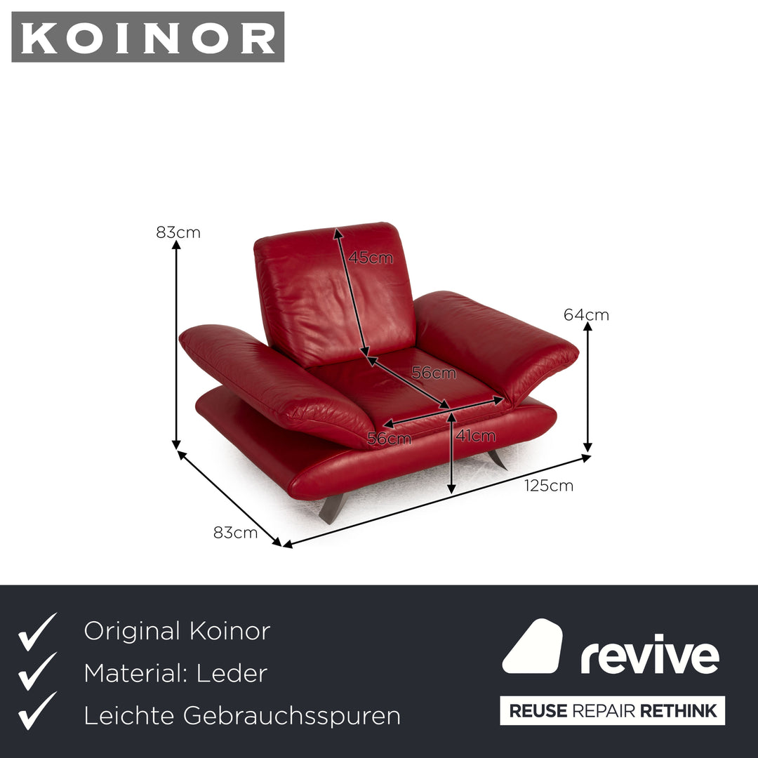 Koinor Rossini Leder Sessel Rot Funktion