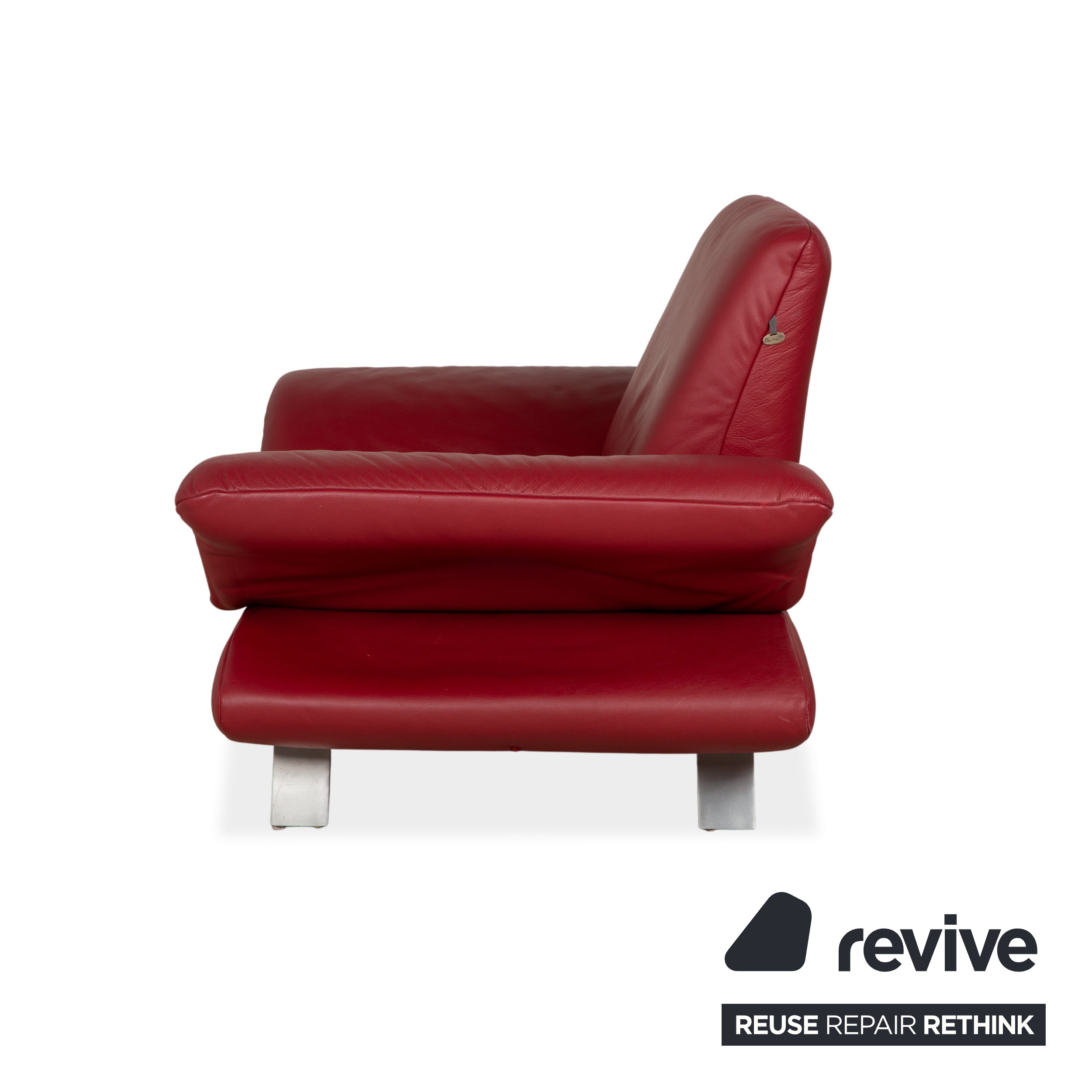 Koinor Rossini Leder Sessel Rot manuelle Funktion