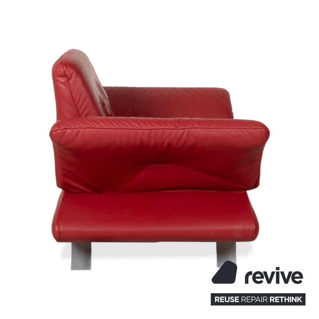 KOINOR Rossini Leather Armchair Red Manual Function