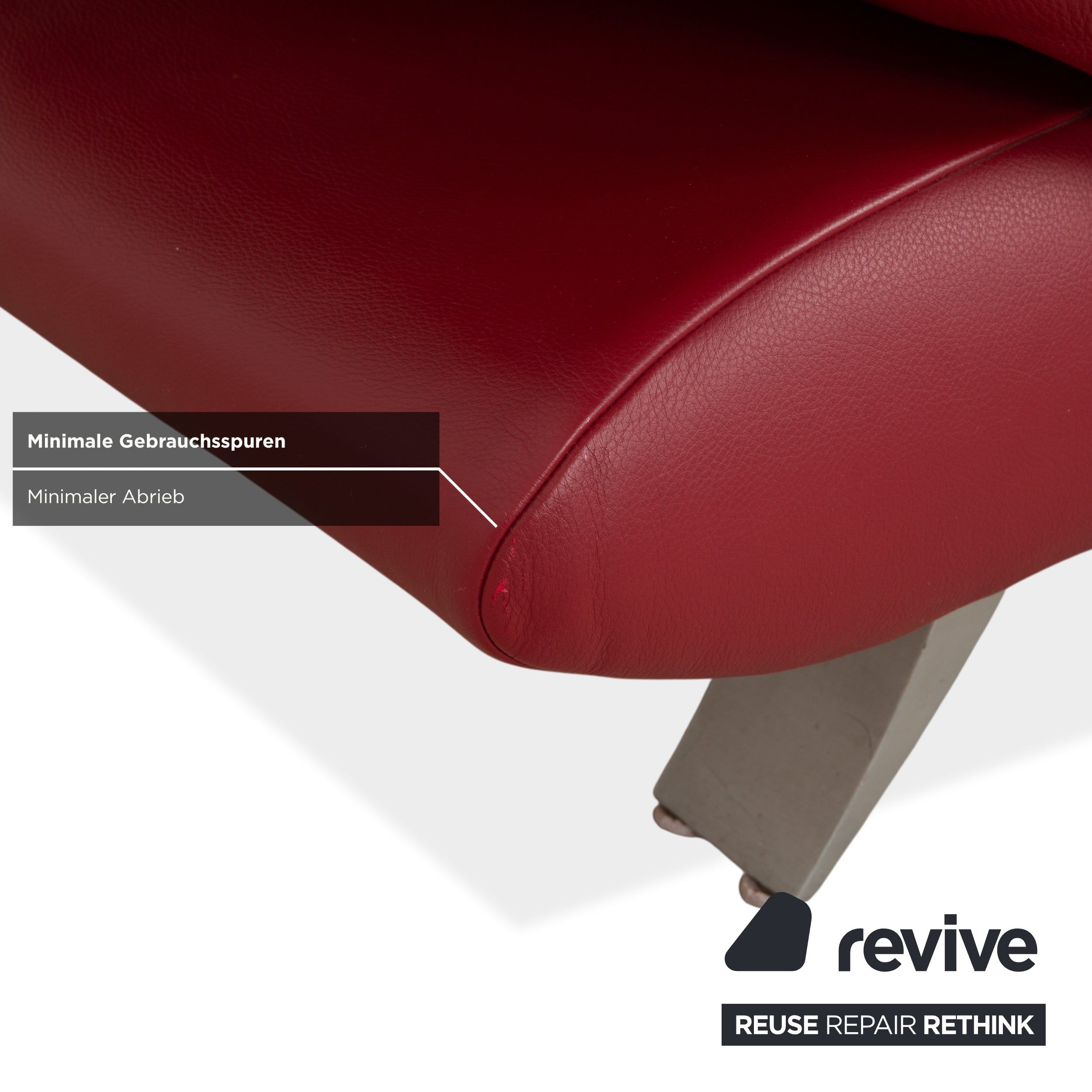 Koinor Rossini Leder Sessel Rot manuelle Funktion