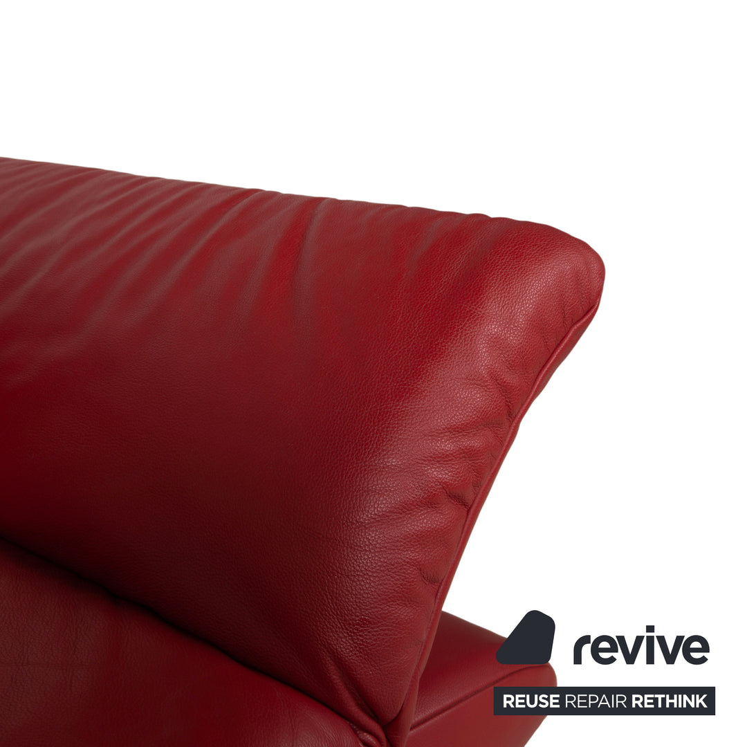 KOINOR Rossini Leather Armchair Red Manual Function