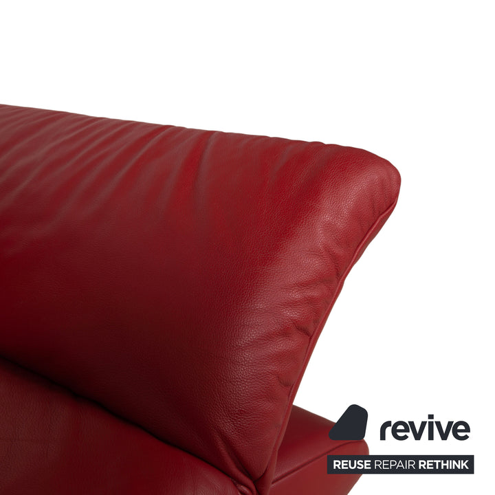 KOINOR Rossini Leather Armchair Red Manual Function