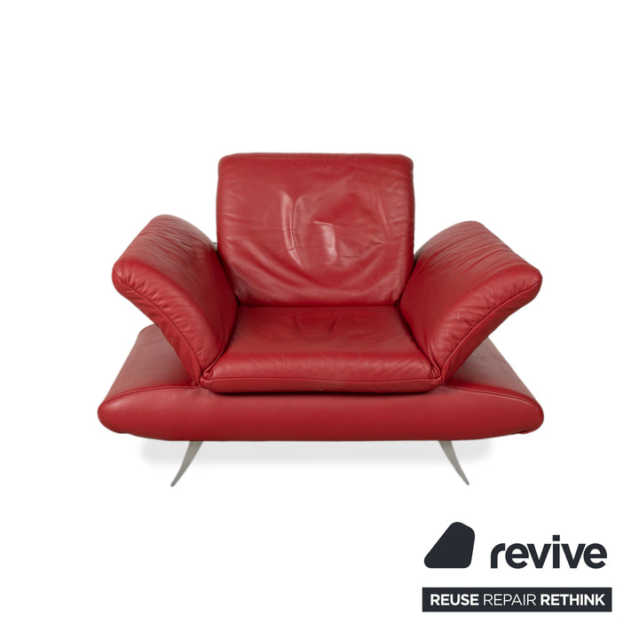 KOINOR Rossini Leather Armchair Red Manual Function