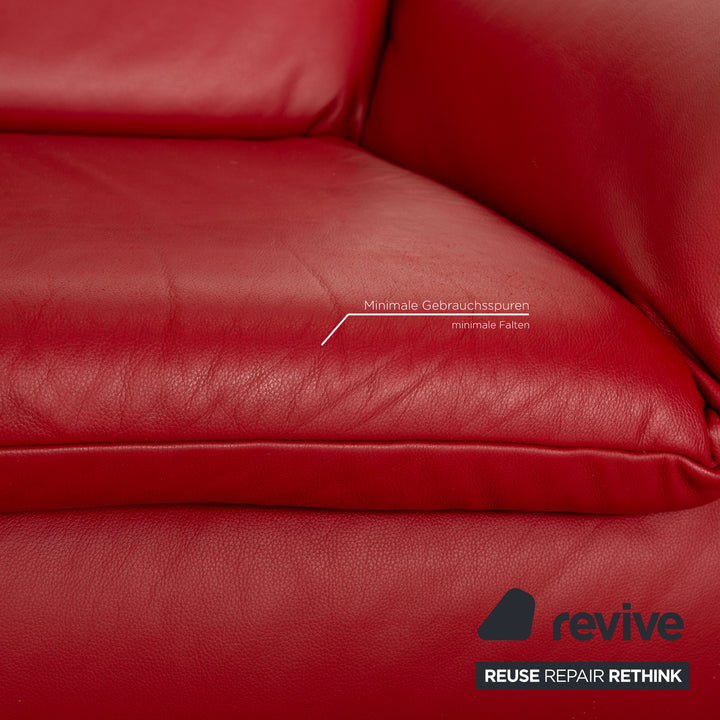 Koinor Rossini Leder Sessel Rot manuelle Funktion