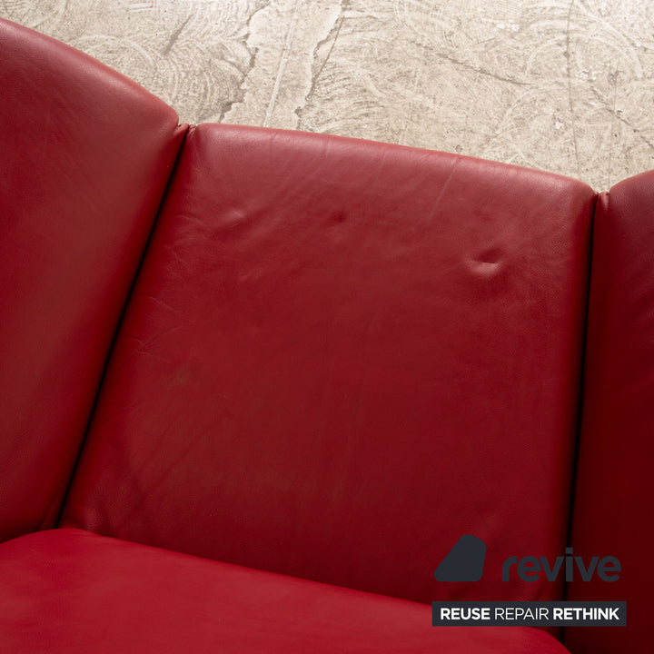 Koinor Rossini Leder Sessel Rot manuelle Funktion