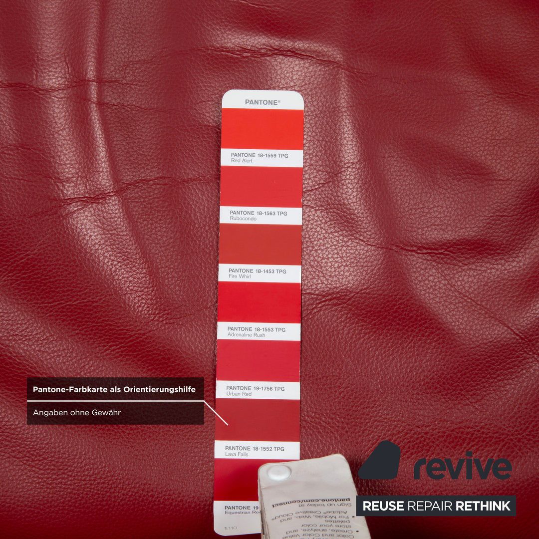 KOINOR Rossini Leather Armchair Red Manual Function