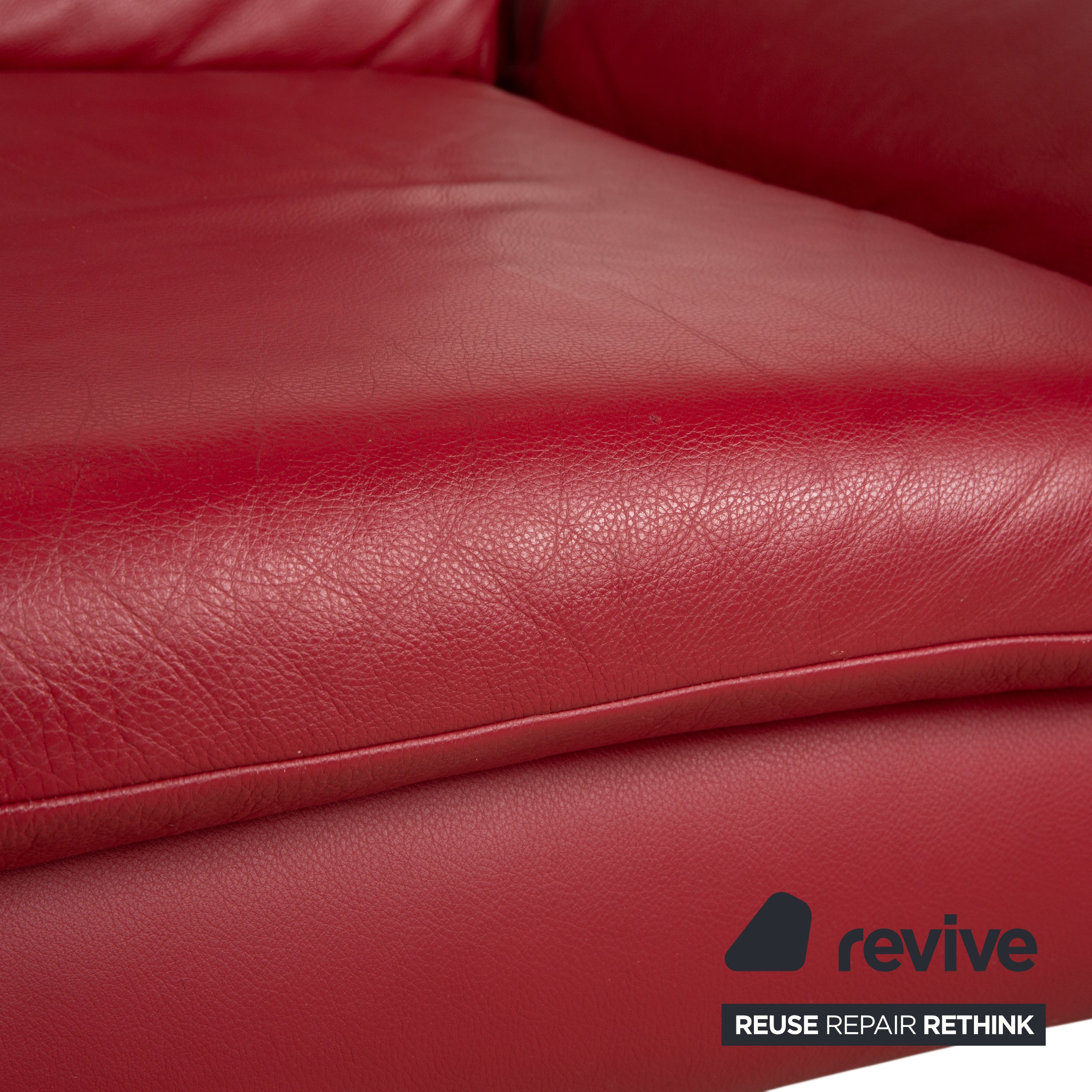 Koinor Rossini Leder Sessel Rot manuelle Funktion