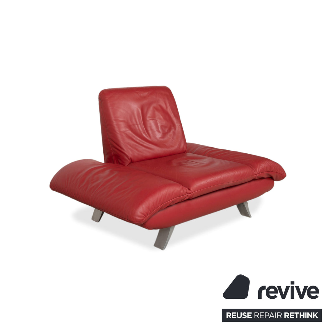 KOINOR Rossini Leather Armchair Red Manual Function
