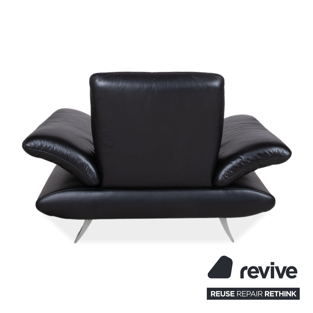Fauteuil Koinor Rossini cuir noir fonction manuelle
