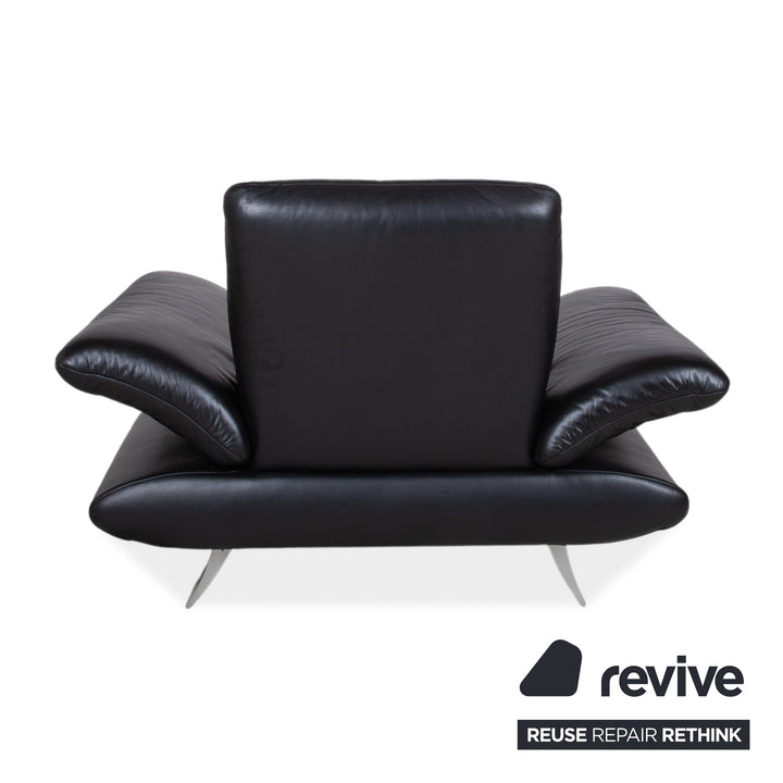 Fauteuil Koinor Rossini cuir noir fonction manuelle