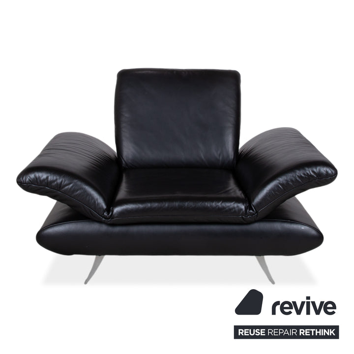 Fauteuil Koinor Rossini cuir noir fonction manuelle