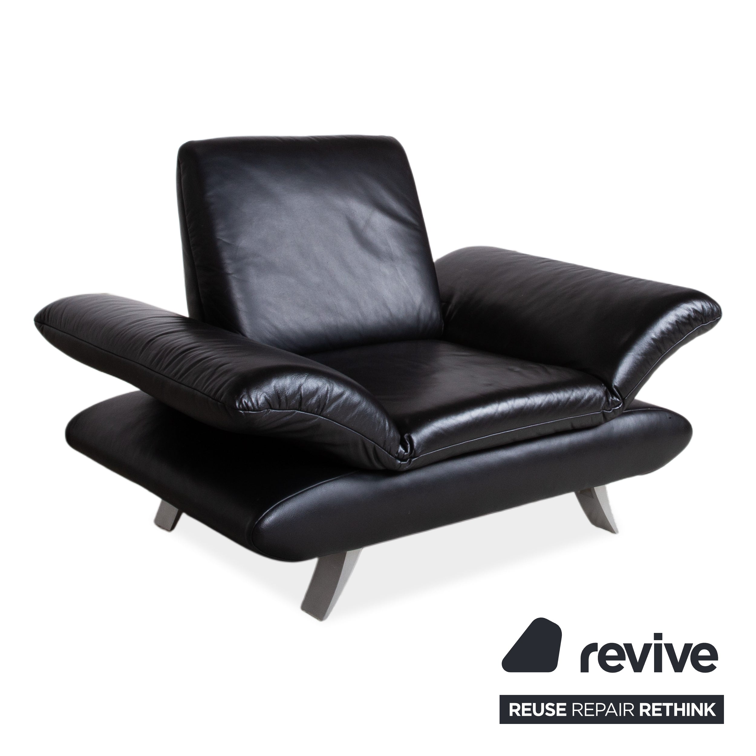 Koinor Rossini Leder Sessel Schwarz Manuelle Funktion