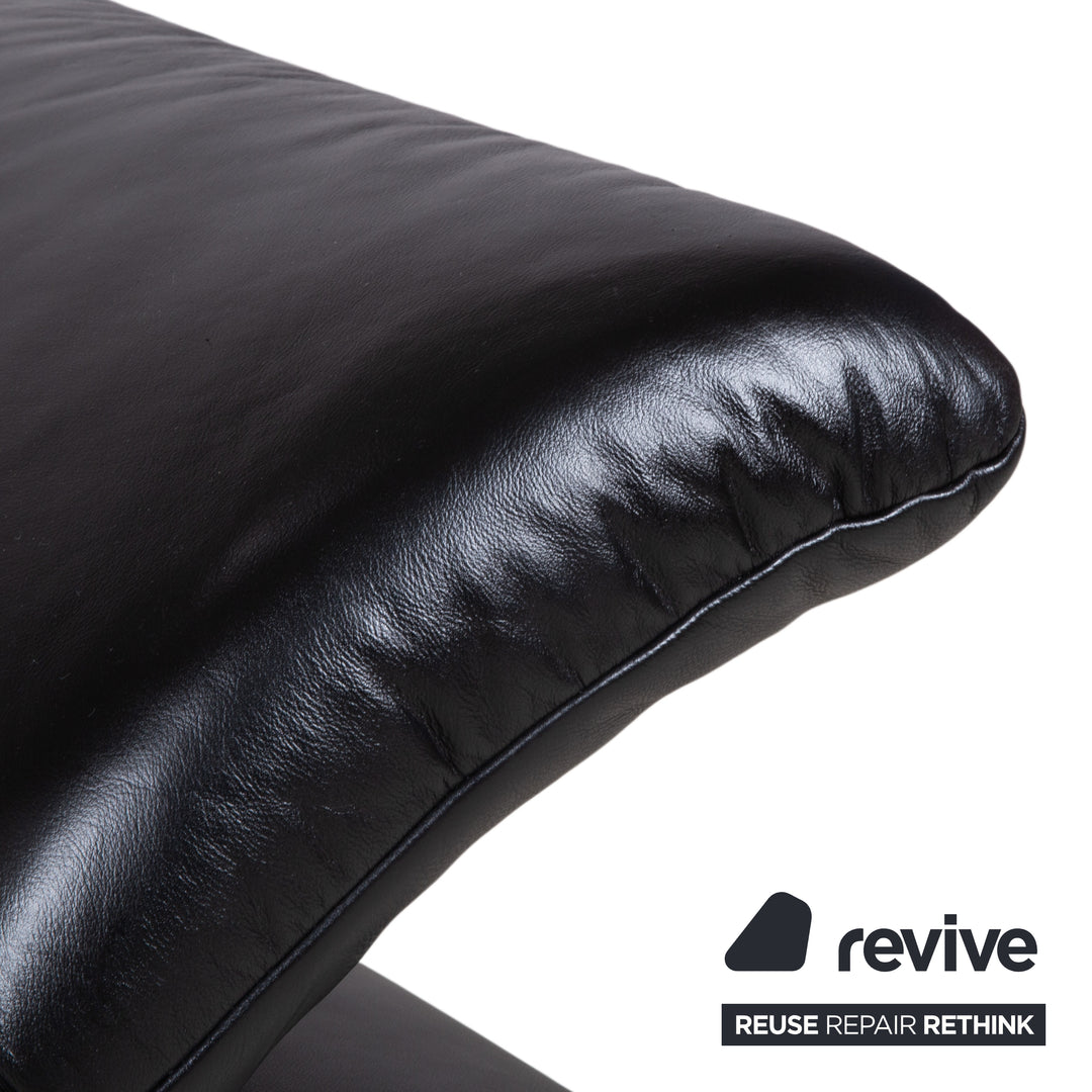 Fauteuil Koinor Rossini cuir noir fonction manuelle