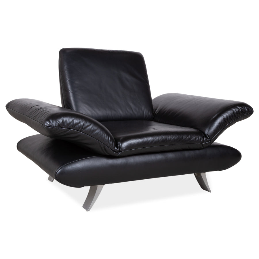 Fauteuil Koinor Rossini cuir noir fonction manuelle