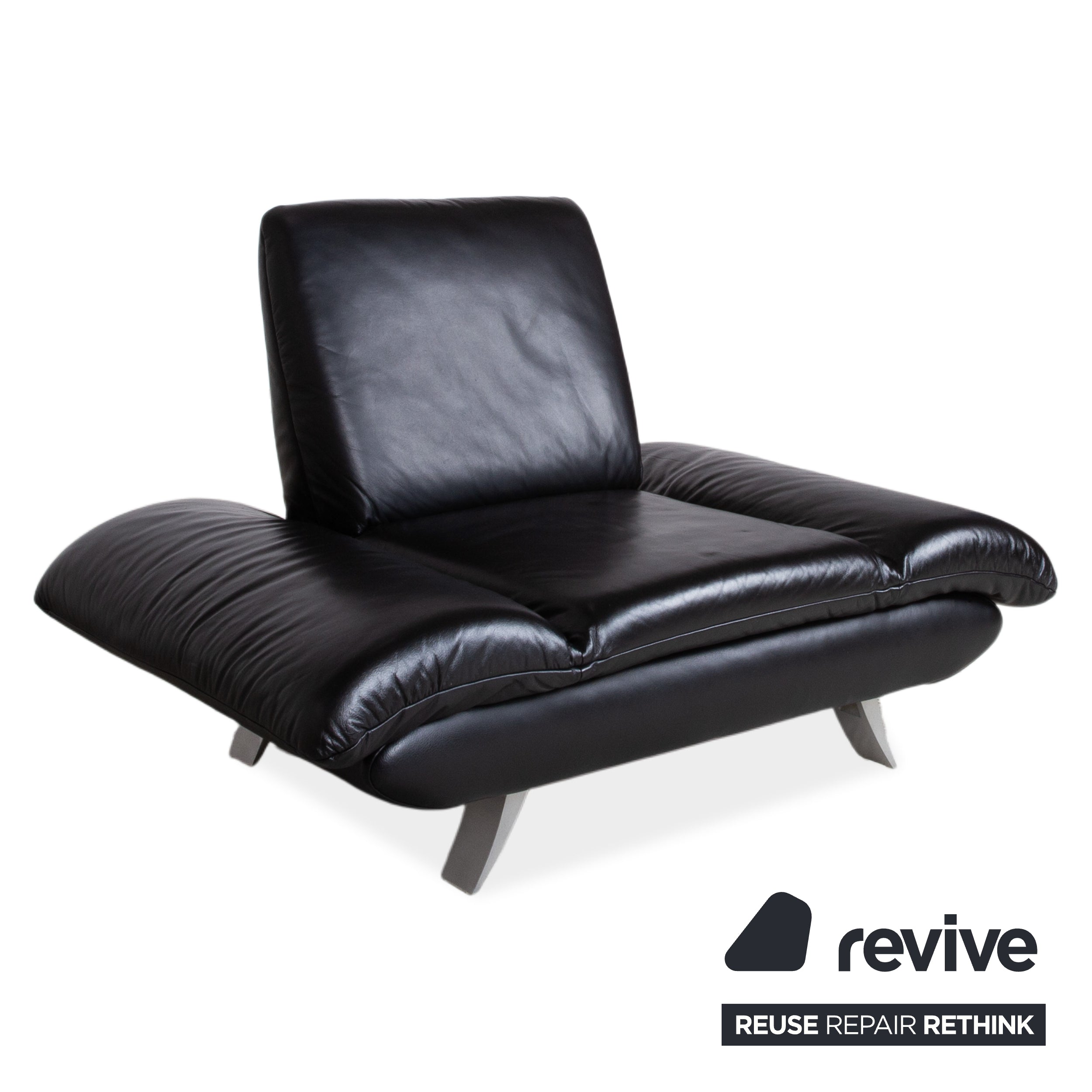 Koinor Rossini Leder Sessel Schwarz Manuelle Funktion