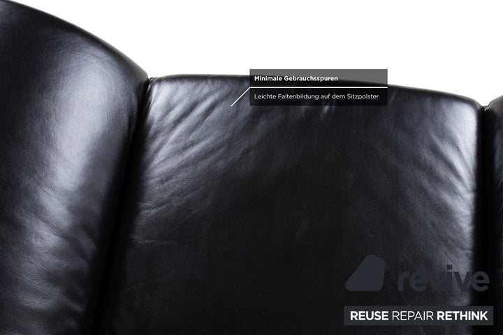 Koinor Rossini Leder Sessel Schwarz Manuelle Funktion